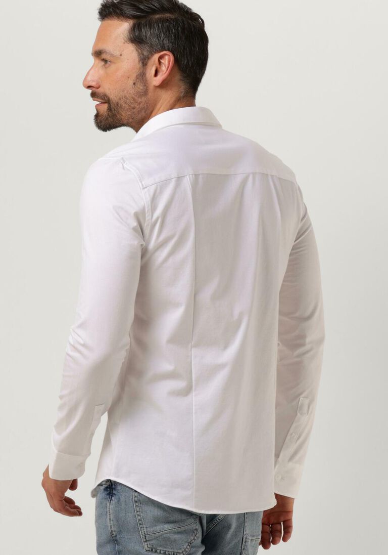 PURE PATH witte pure path casual overhemd jersey basis shirt