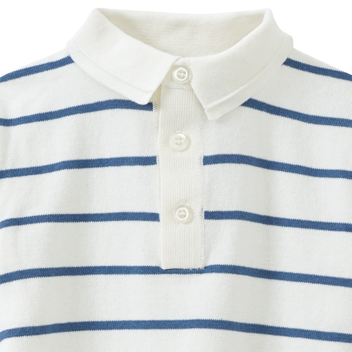 Topolino Jungen Strick-Poloshirt  mit Streifen weiss / dunkelblau