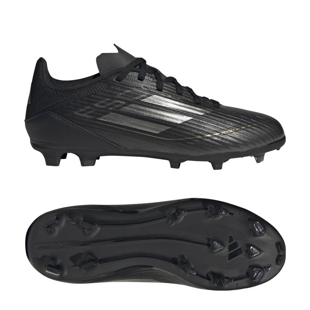 adidas F50 Leaguejunior voetbalschoenen goudmetallic/wit/zwart