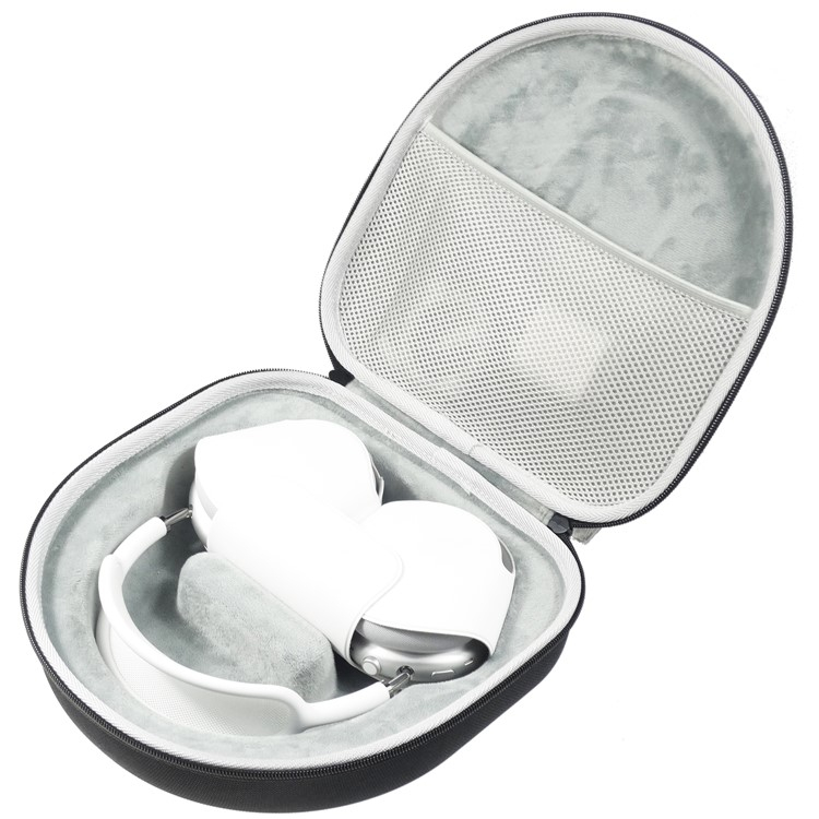 AirPods Max Kunststoff Schutztasche mit Aufbewahrungstasche   Tragegriff - Schwarz