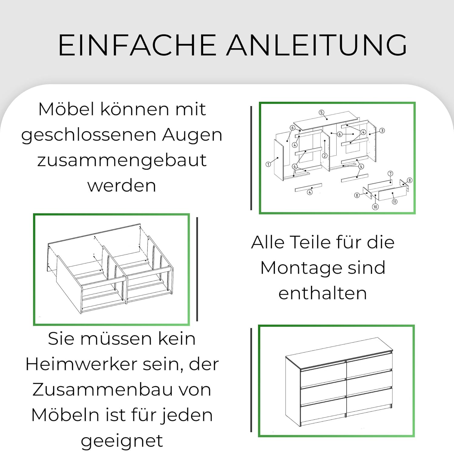 CDF Kommode Eiche Sonoma mit 6 Schubladen 30 cm Tief Komodenschrank Komode für Wohnzimmer Schlafzimmer Schubladenschrank Malm Kommode viel Stauraum Geeignet Organizer Kleidung 120cm Breite Modern Look