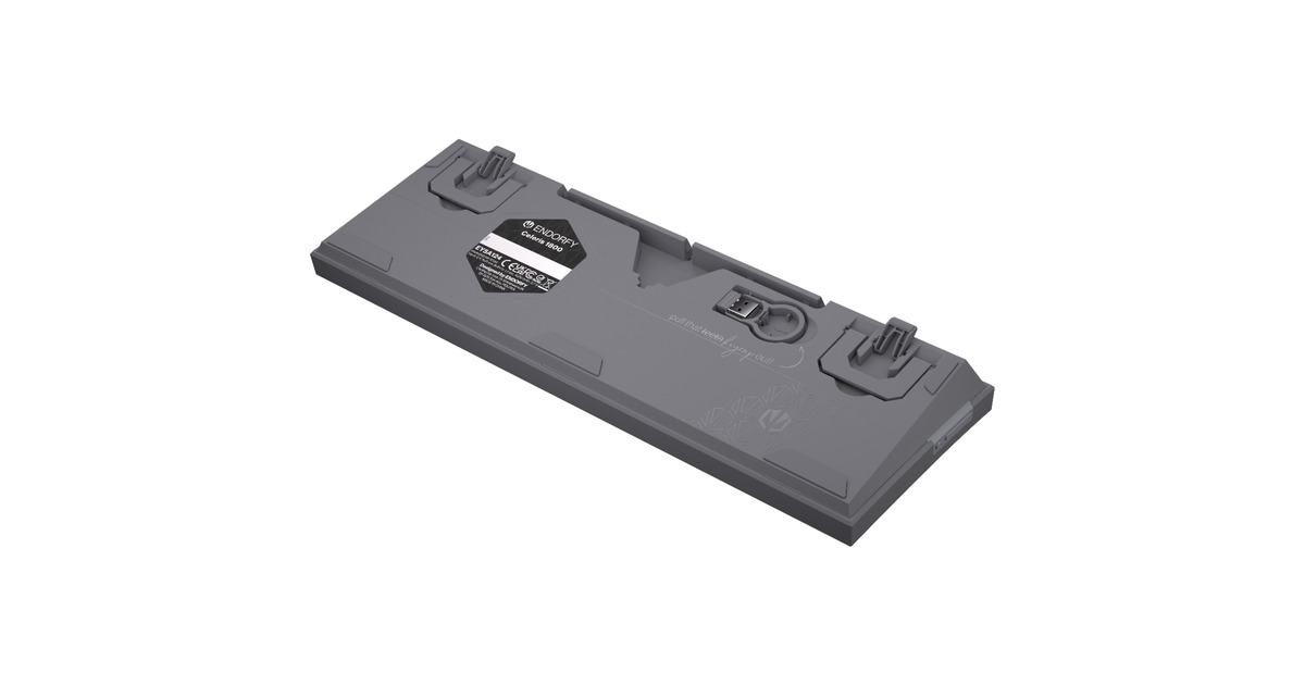 ENDORFYCeleris 1800, gaming toetsenbord  (Grijs, US lay-out, ENDORFY Yellow by Gateron, ARGB, PBT keycaps, Hot-swap, Bluetooth / USB-C / 2.4 GHz)