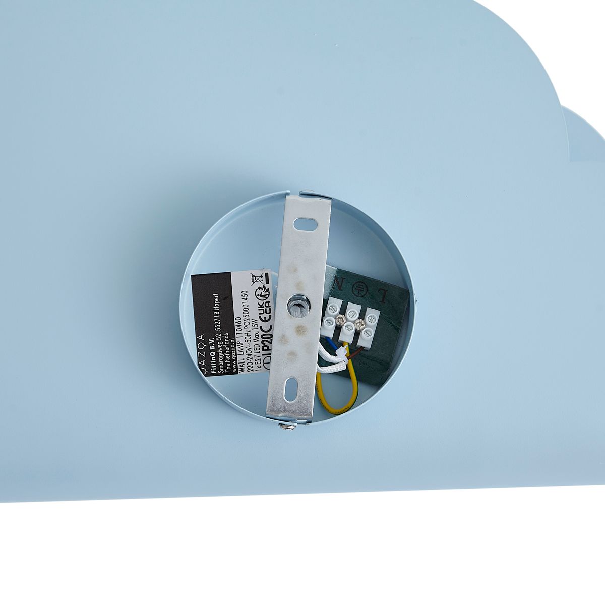 Kinder wandlamp blauw wolk met zon - Cloudy