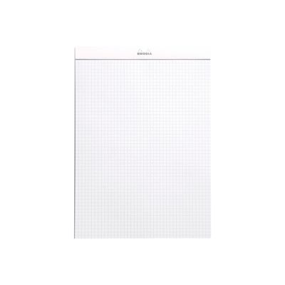 Rhodia - Bloc notes N°18 - A4 - 160 pages - petits carreaux - 80g - blanc