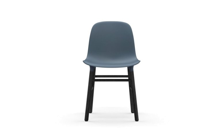 Normann Copenhagen Form Chair stoel met zwart onderstel warm grijs