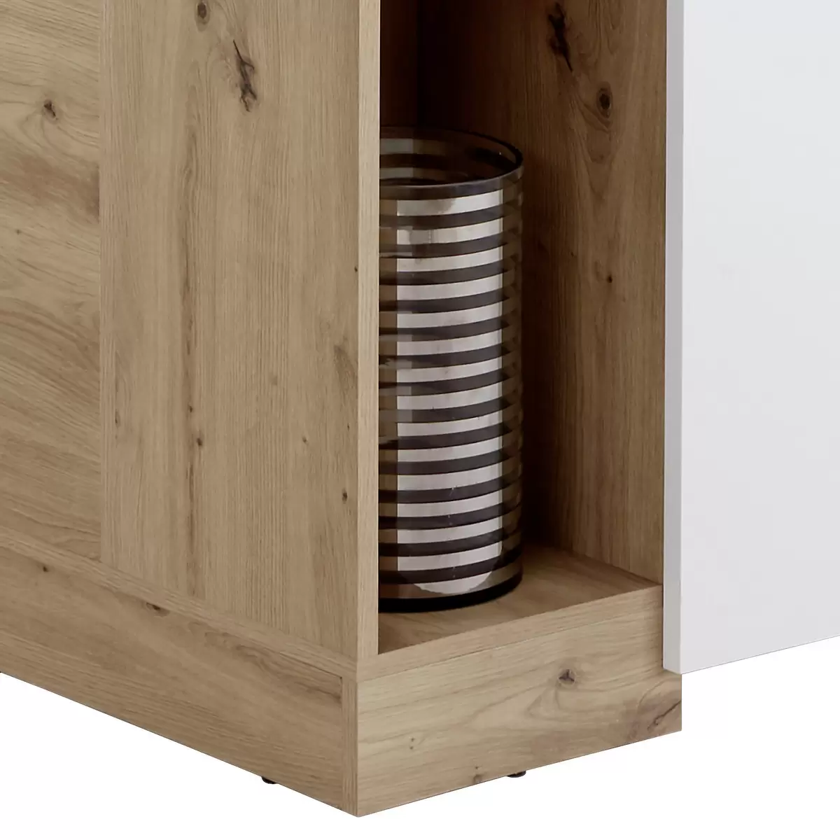 Eckschrank Box weiss,Eiche