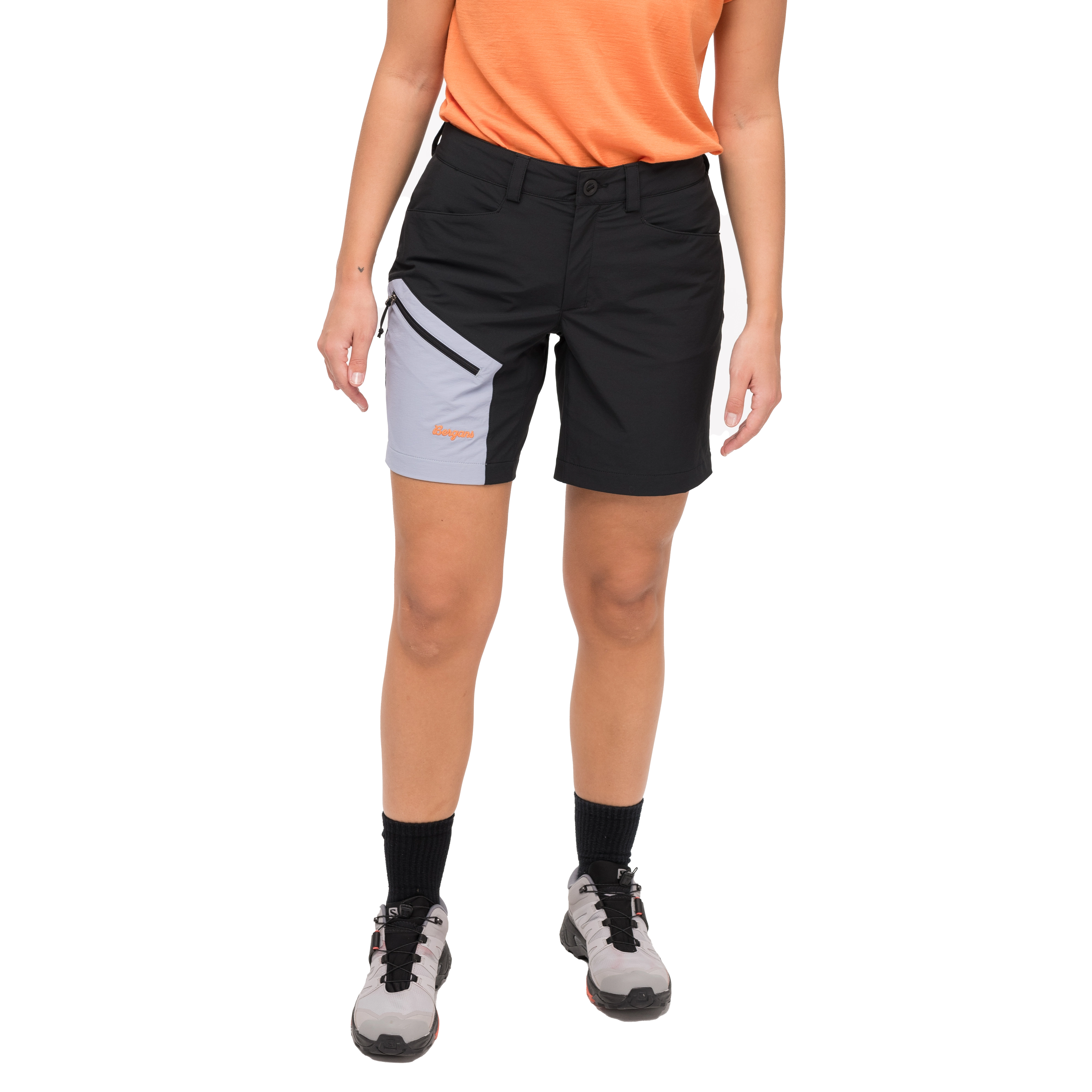 Vaagaa Light Softshell Shorts Women Black / Husky Blue