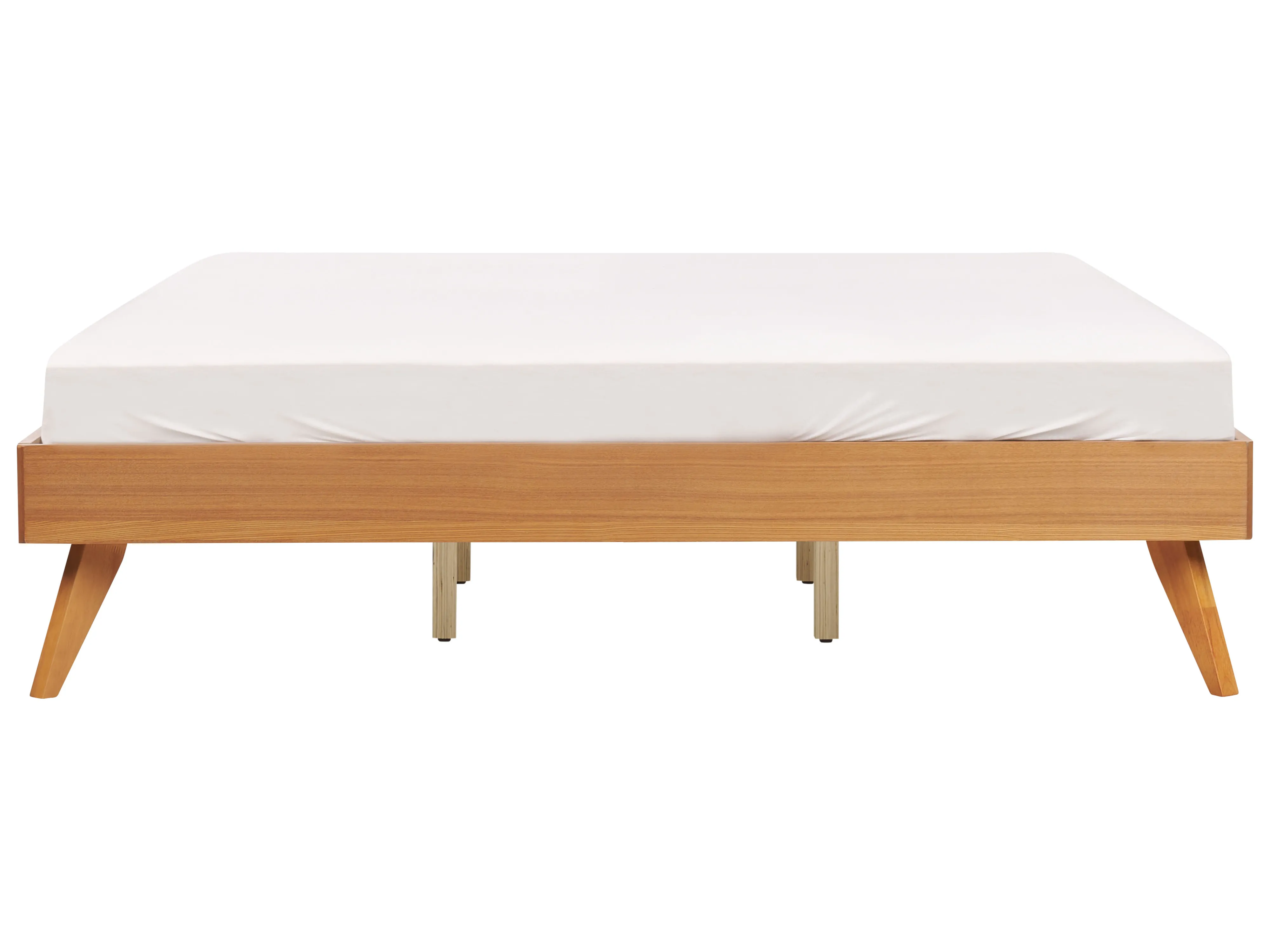 Bed zonder hoofdbord BERRIC 180 x 200 cm Natuurlijk essenhout