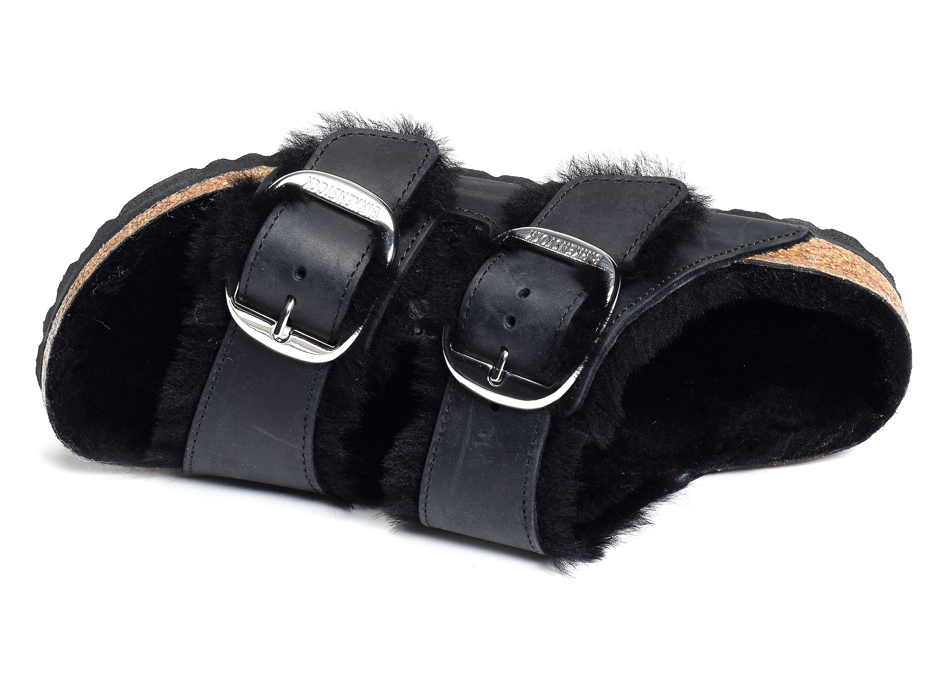 Arizona big buckle shearling noir