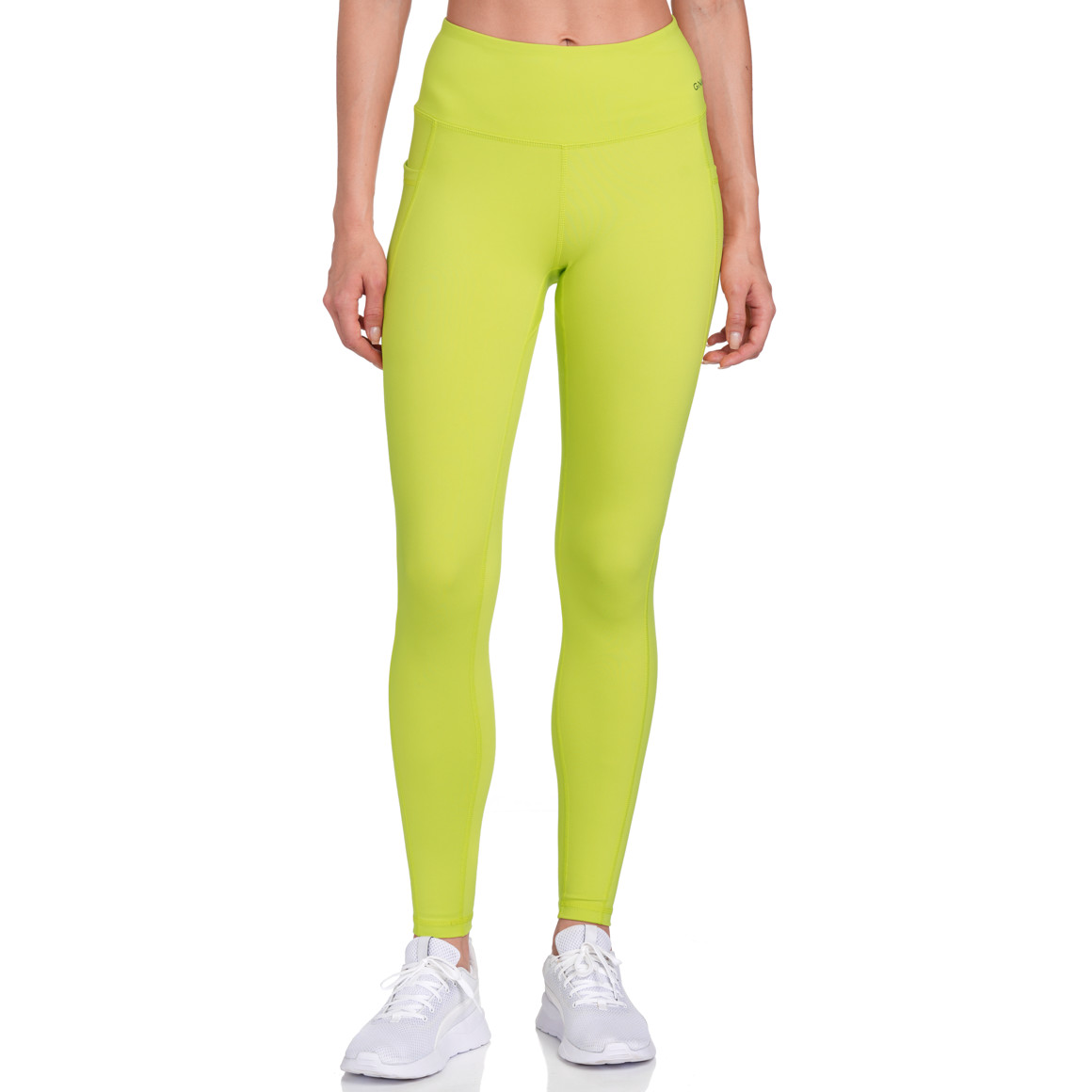 Gina Sports Damen Sport-Leggings mit Taschen limette