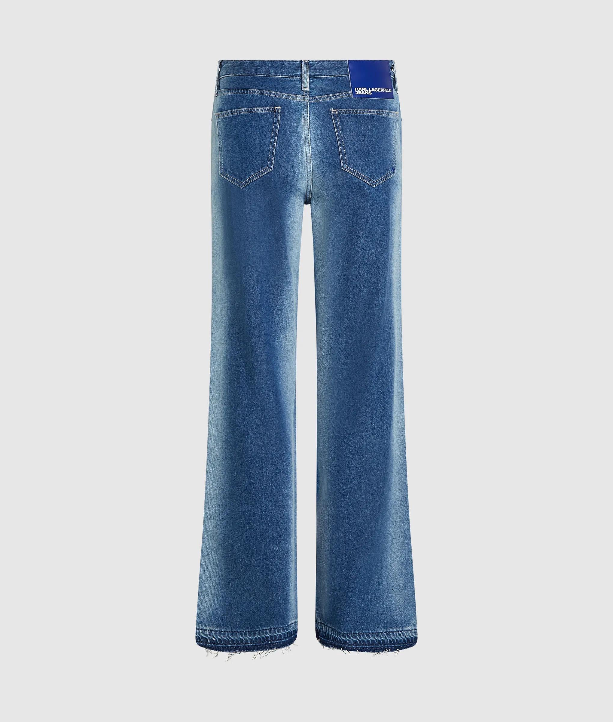 Ombré relaxed jeans met middelhoge taille