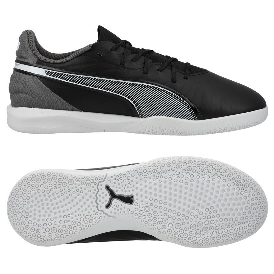 PUMA King Match IT Eclipse - Noir/Blanc/Cool Dark Gray Enfant
