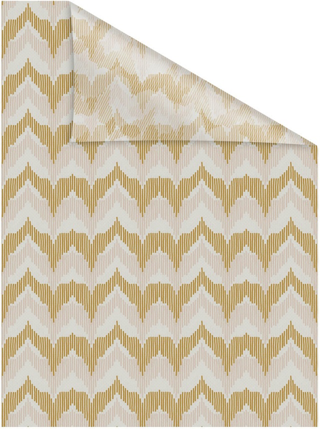 LICHTBLICK ORIGINAL Fensterfolie »Fensterfolie selbstklebend, Sichtschutz, Boho Zig Zag - Gelb« 1 Stk. blickdicht glatt statisch haftend