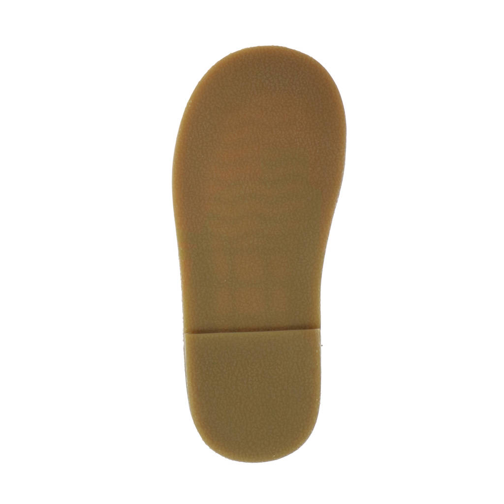 Mavies leren veterboots zand/zwart