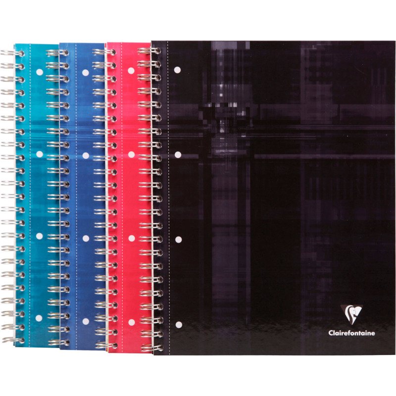 Cahier spirale Clairefontaine Bind'o block A4+ 22,5 x 29,7 cm perforé petits carreaux 240 pages