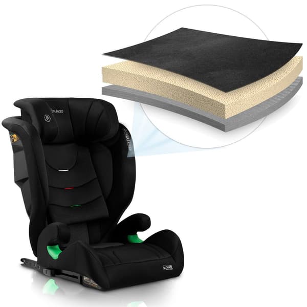 Nukido Louis Soft Bilsete Svart 15-36kg ISOFIX