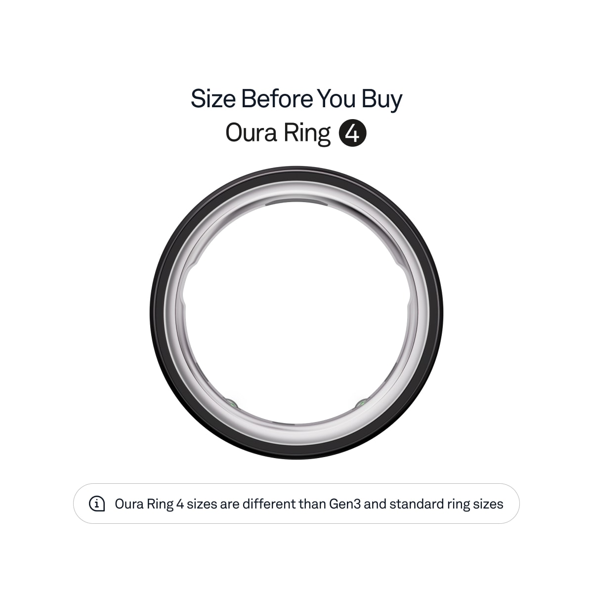 Oura-ring smarttring 4 størrelse 5 (Black)