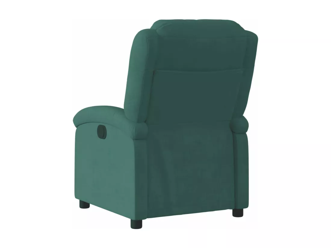 Fauteuil inclinable électrique vert foncé velours