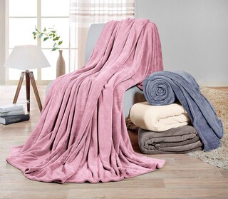 Mikrofaserdecke XXL Taupe 220 x 240 cm
