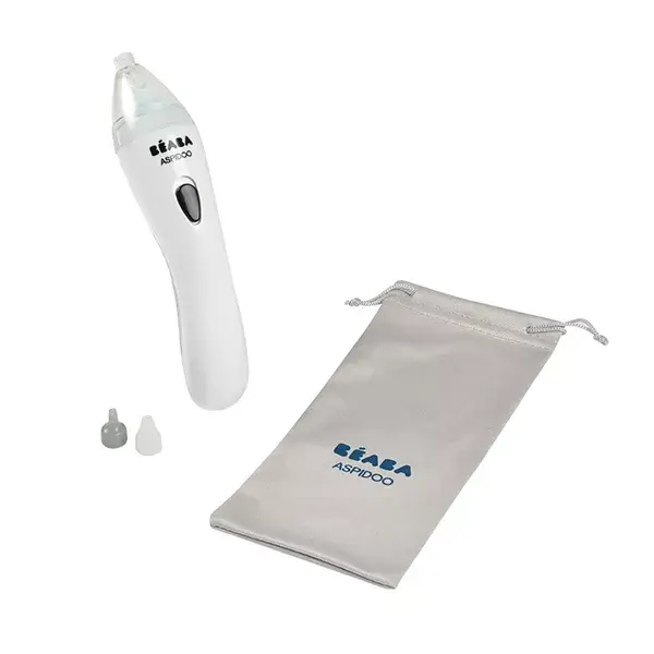 Aspirador Nasal Elétrico Silencioso e Potente Béaba com 2 Pontas Macias 0M+ Aspidoo