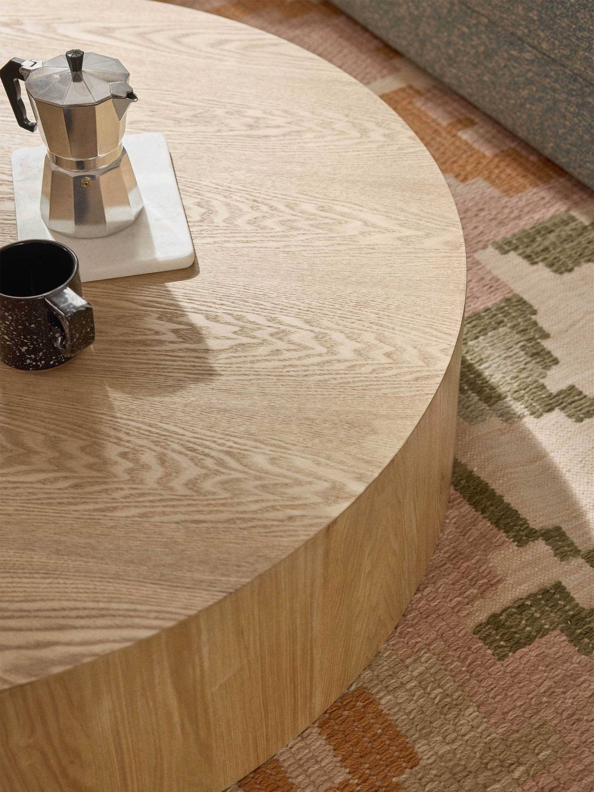XL ronde houten salontafel Dan