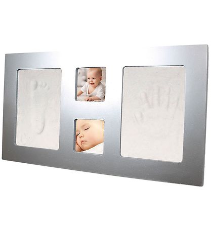 Dooky Hand- und Fußabdrücke Set - Happy Hände - Silber