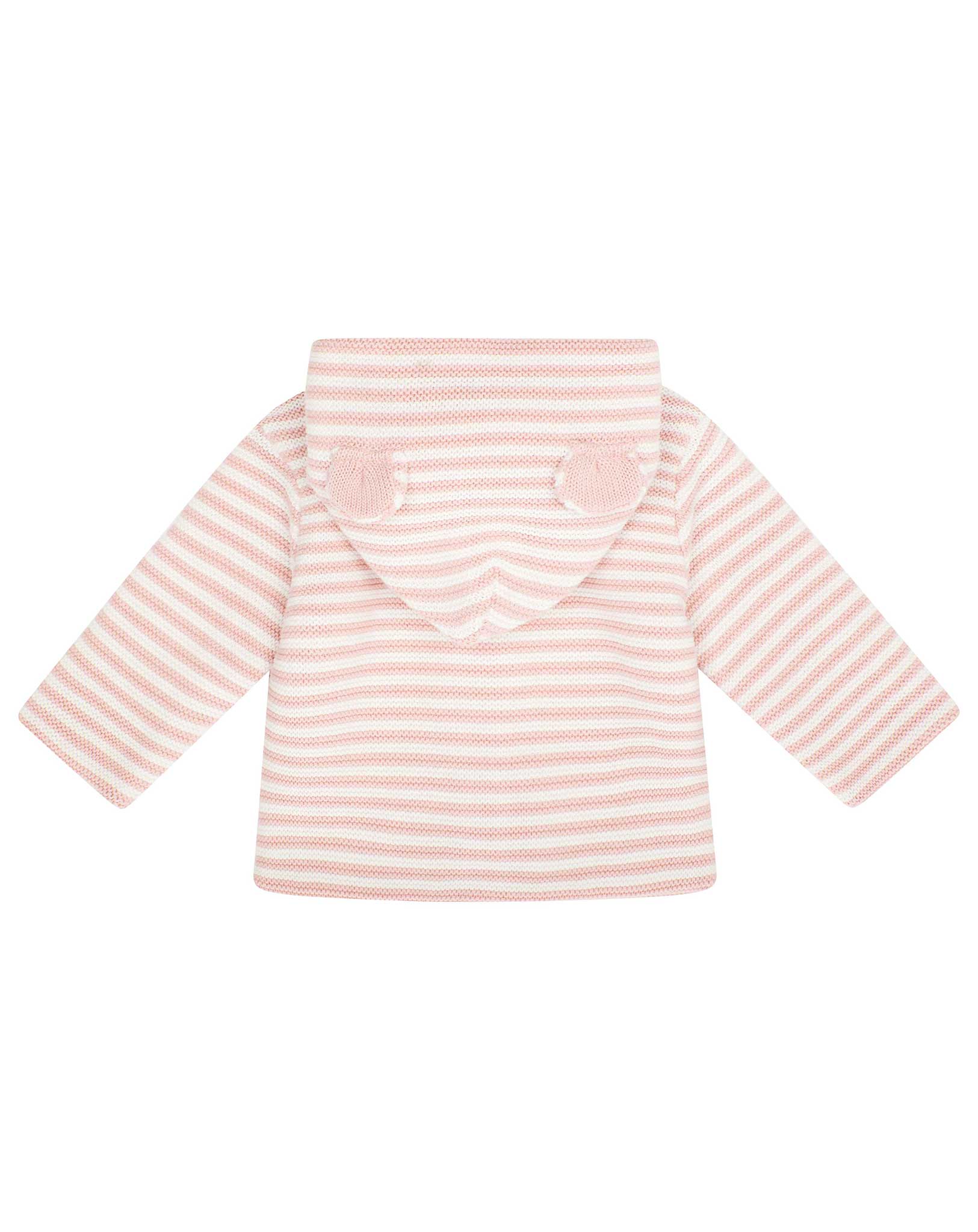 Strickjacke WELLNESS gestreift in silver pink