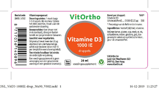 VitOrtho Vitamine D3 1000 IE Druppels 20ML