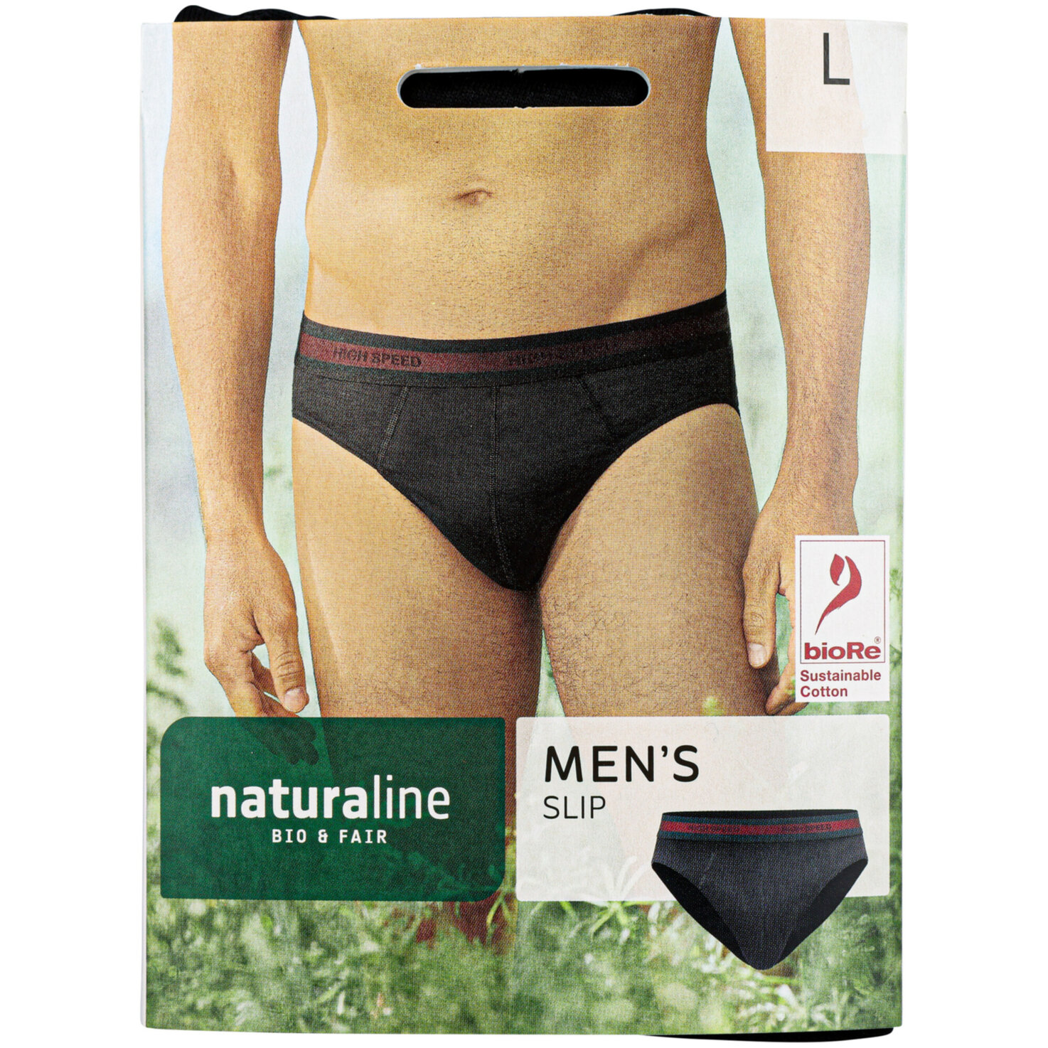 Naturaline Textil Herren Slip schwarz L
