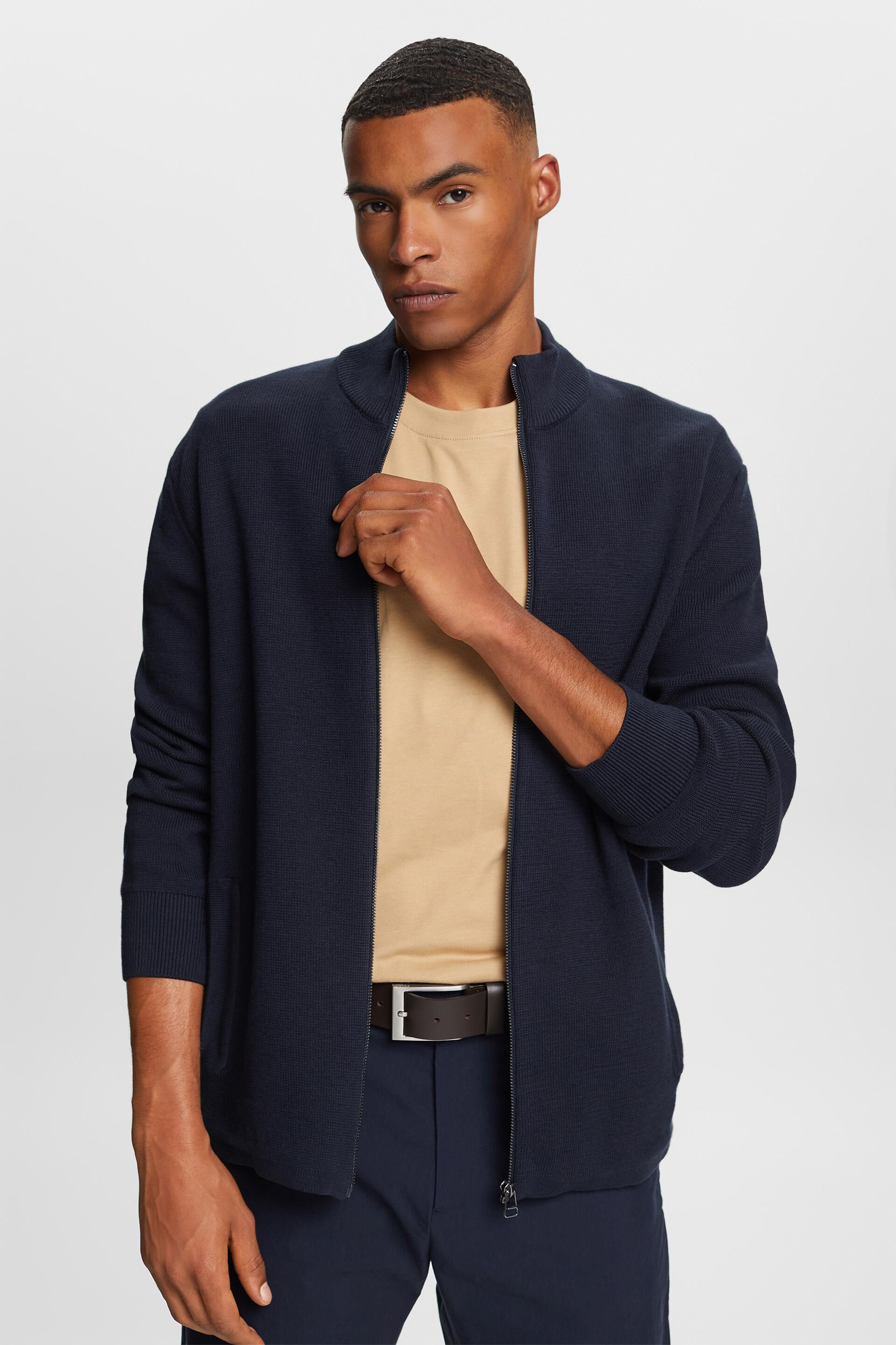 Cardigan zippé, 100% coton