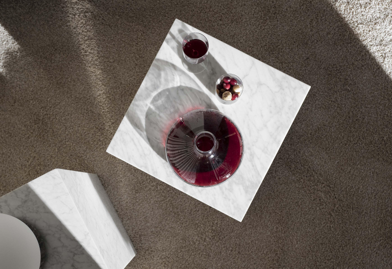 Audo Copenhagen Wine Breather decanteerkaraf transparant/staal