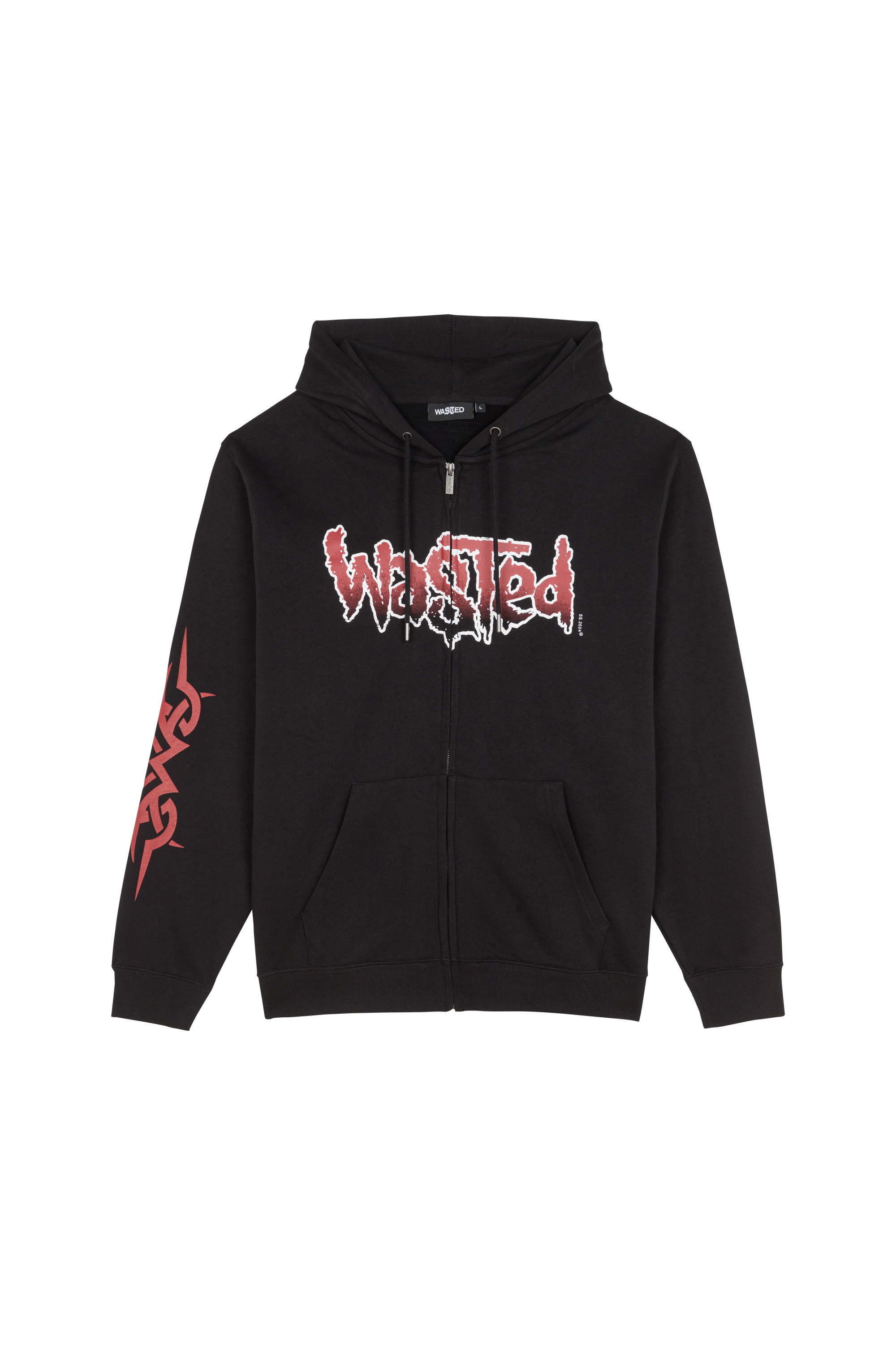 WASTED Hoodie zippé HOODIE ZIP BLIND Noir