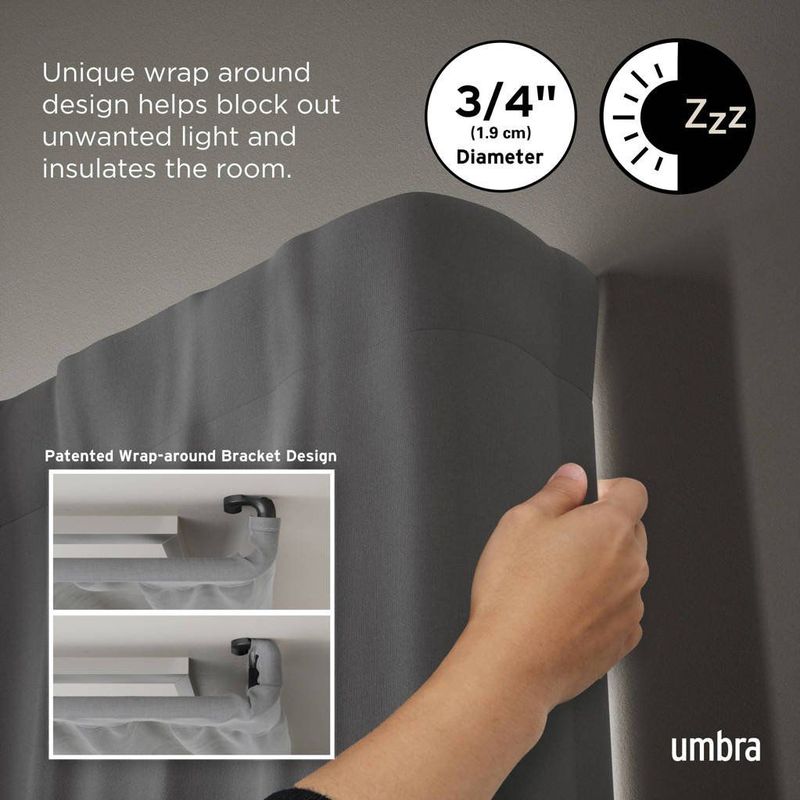 Umbra - Twilight - Gordijnroedes Set - Zwart - 76,2 tot 213,4 cm