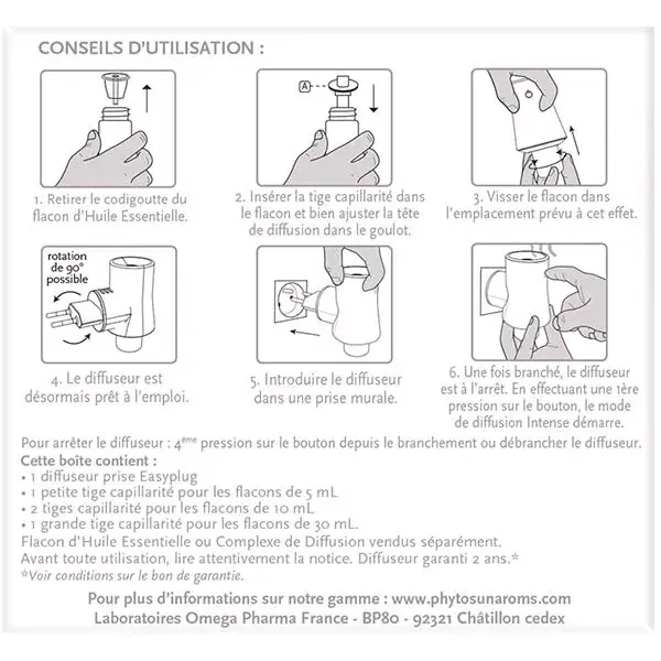 Phytosun Arôms Diffuseur EasyPlug Prise Murale Ultrasonique