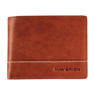 Maverick Rough Gear - Portefeuille - RFID - cuir de buffle pleine fleur à tannage végétal - cognac