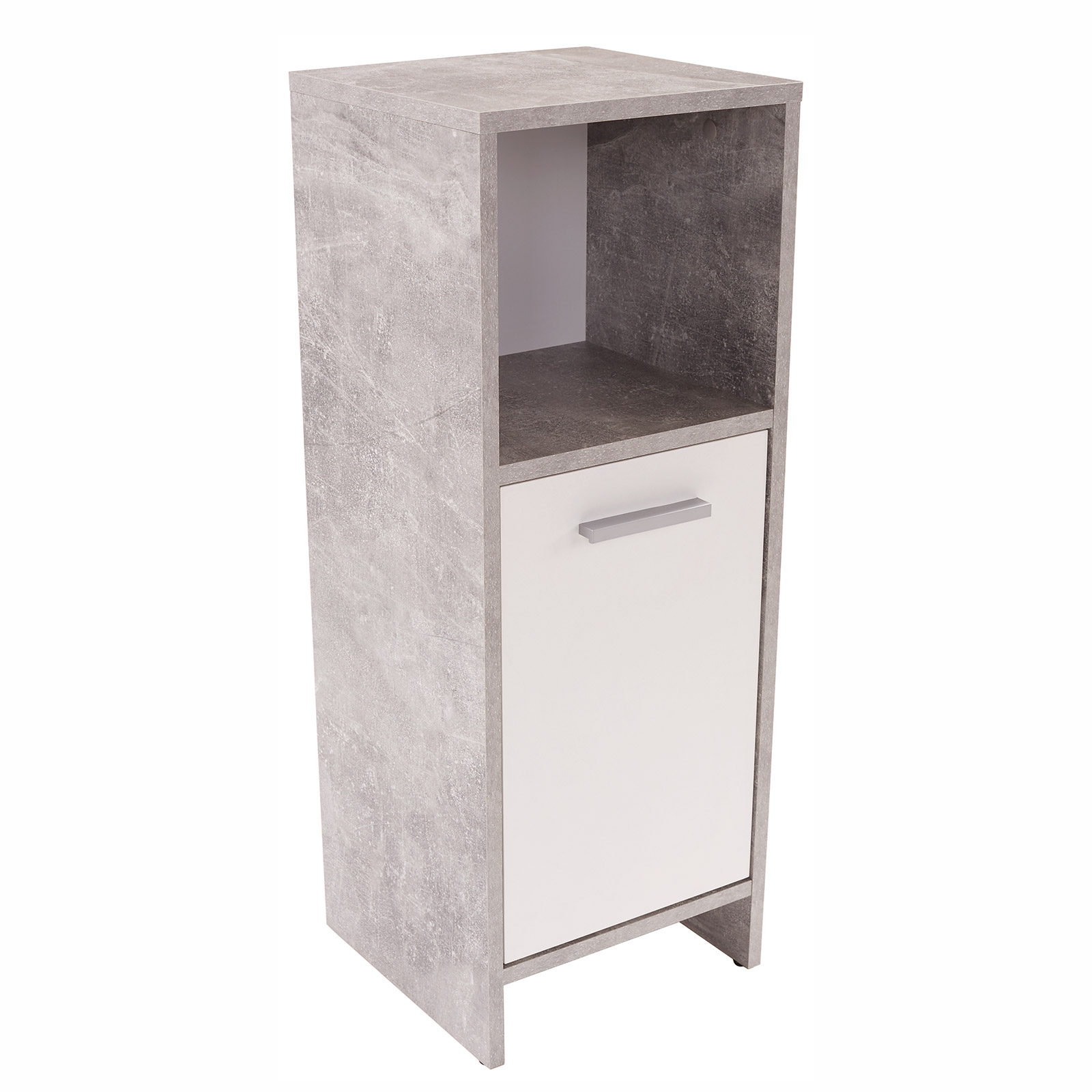 Unterschrank - weiß-Betonoptik - 82 cm hoch