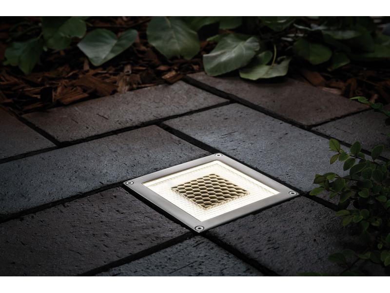 Paulmann Wegeleuchte LED Solar Cube, 0.24W, 2700K, Edelstah LED Bodeneinbauleuchte
