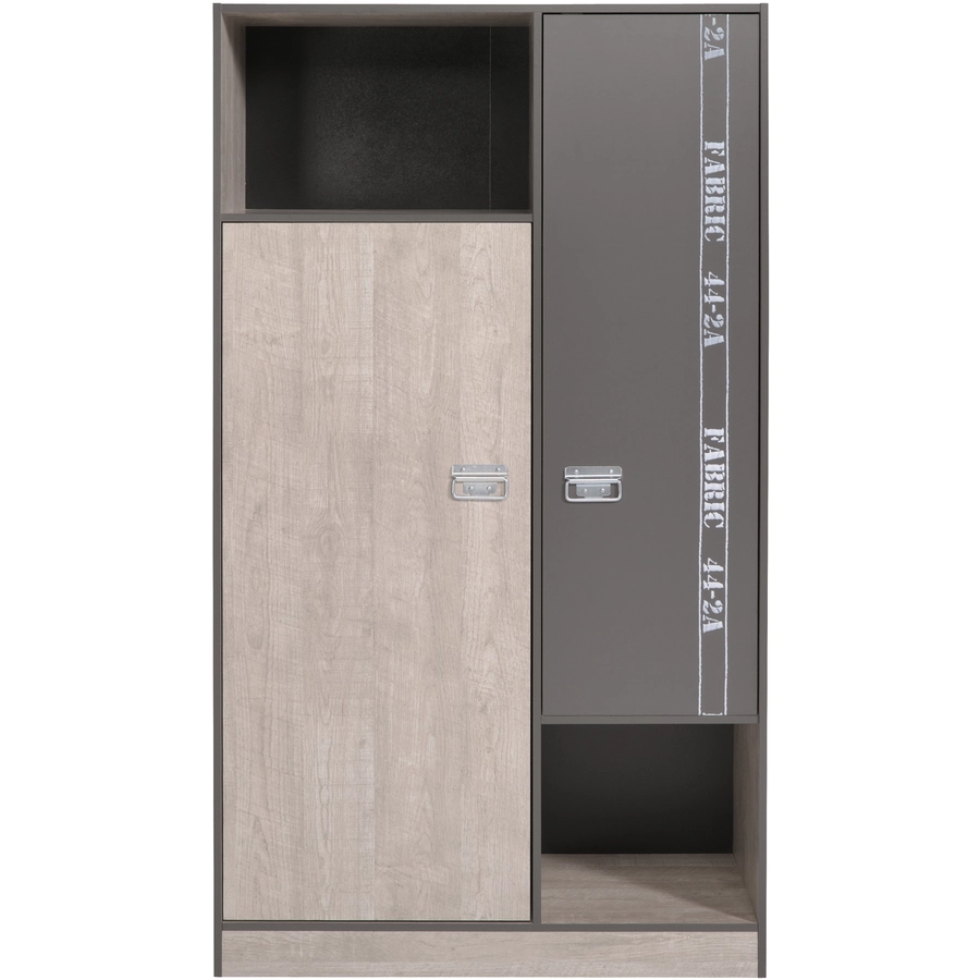 Parisot Kleiderschrank 2-türig Fabric Esche-grau Esche-grau