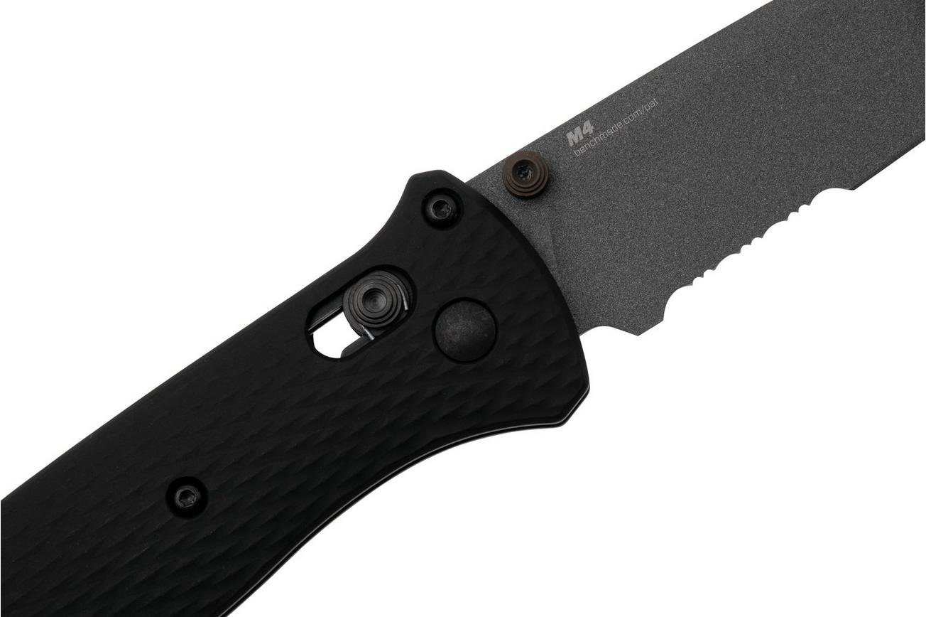 Benchmade Bailout, 537SGY-03, CPM-M4 Partly Serrated, Black Aluminium, zakmes