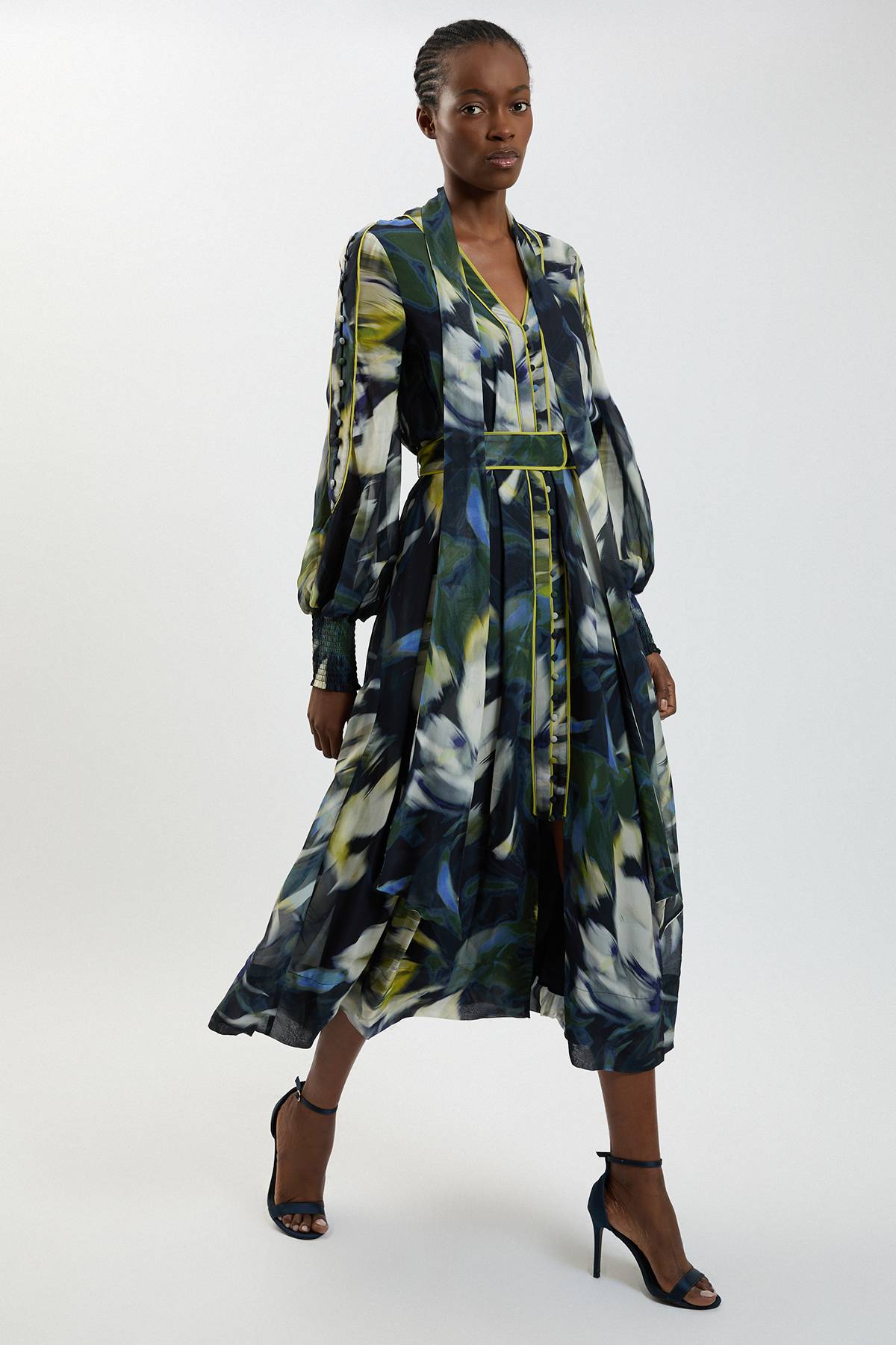 KarenMillen Robe Maxi Tissée En Viscose À Imprimé Floral