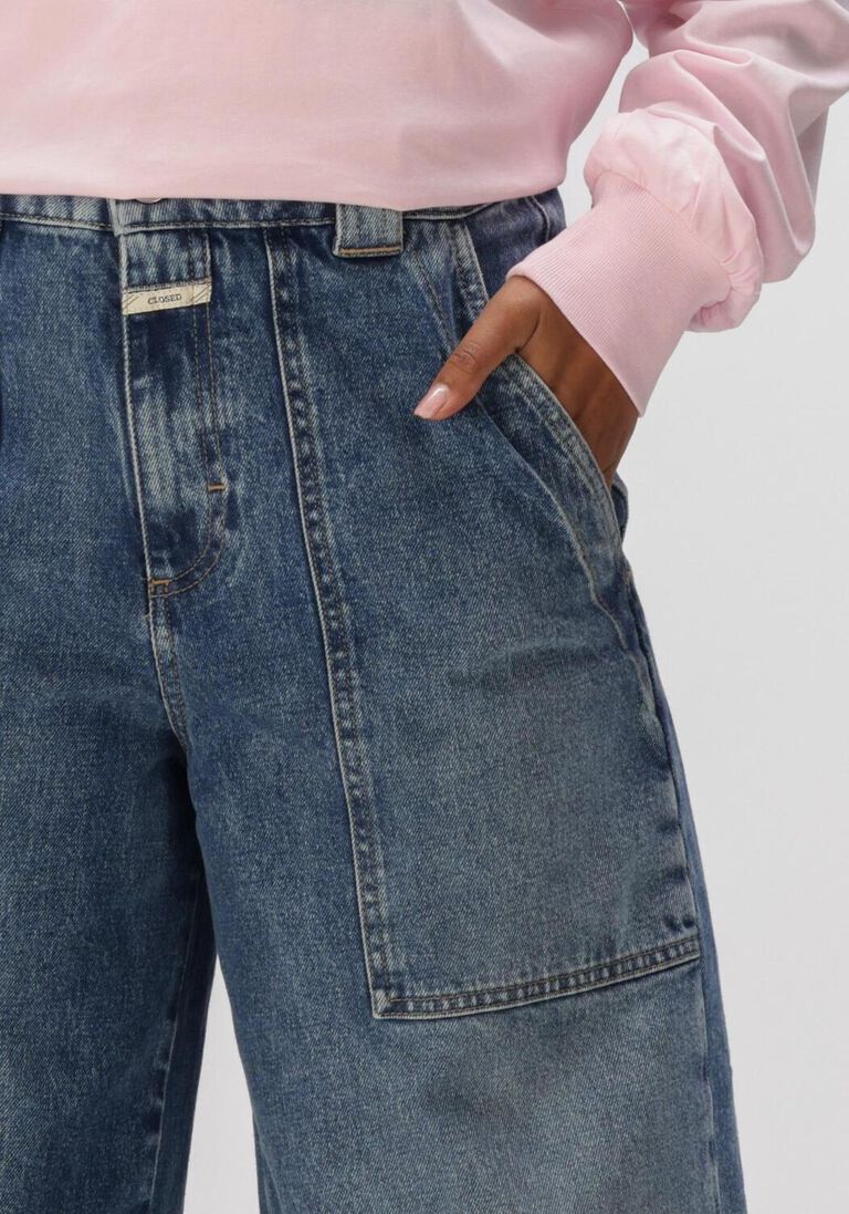 blauwe closed barrel jeans rhannon