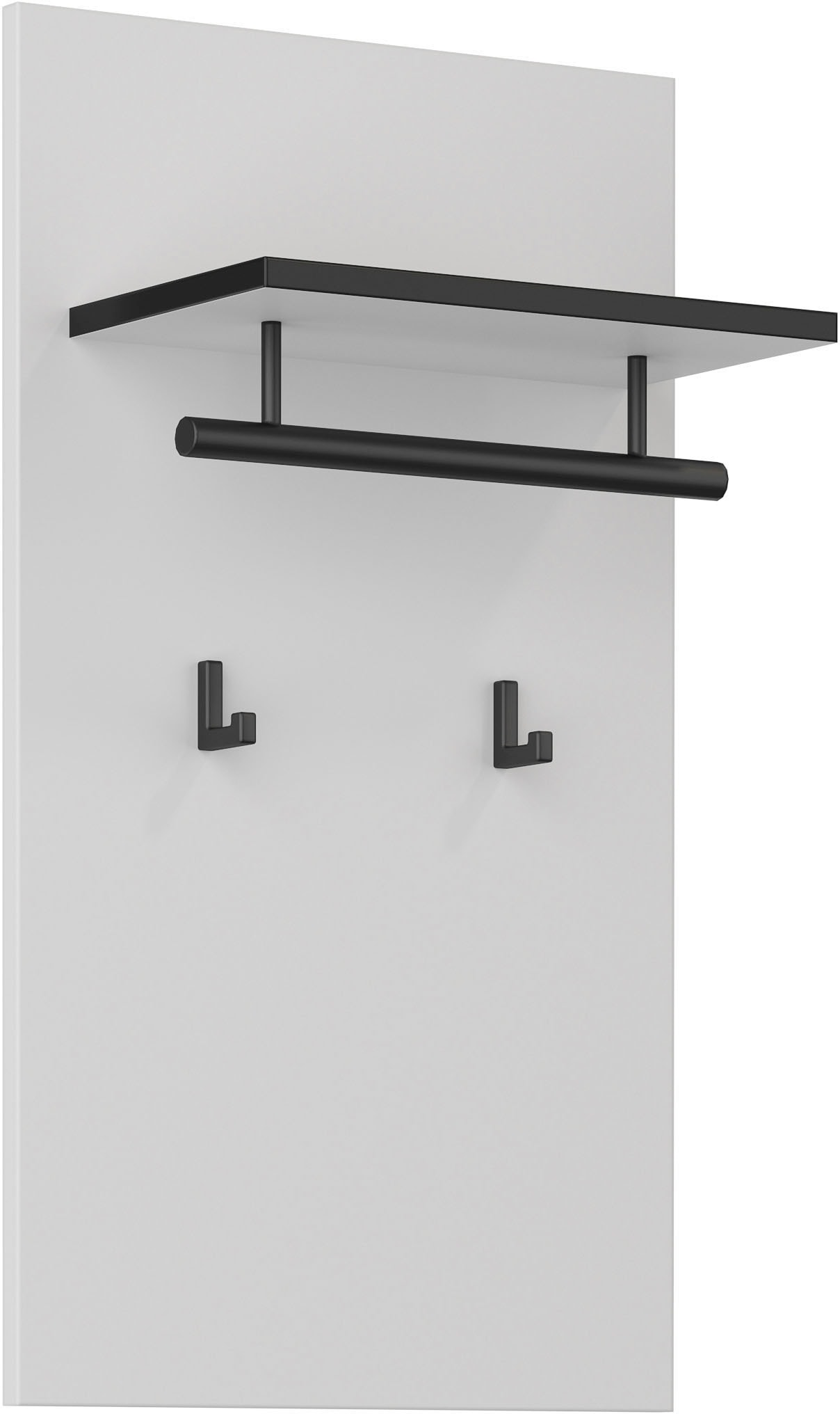 INOSIGN Garderobenpaneel »Cross,Breite 40 cm modernes Wandregal mit Haken und Kleiderstange« Wandgarderobe, Aufhänger, Höhe 70 cm