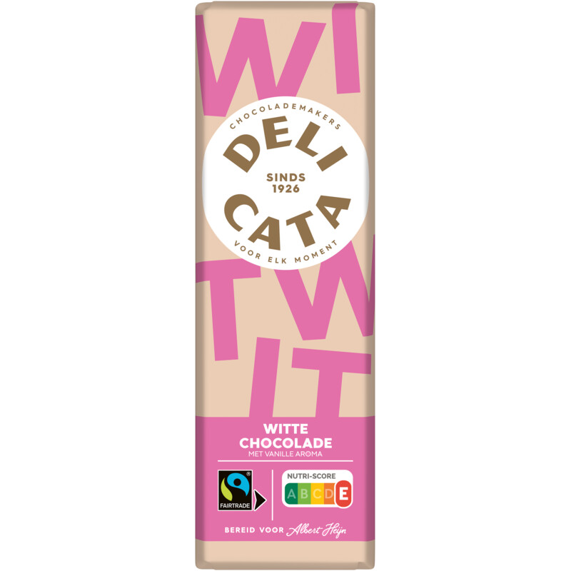 Delicata Reep witte chocolade met vanille aroma