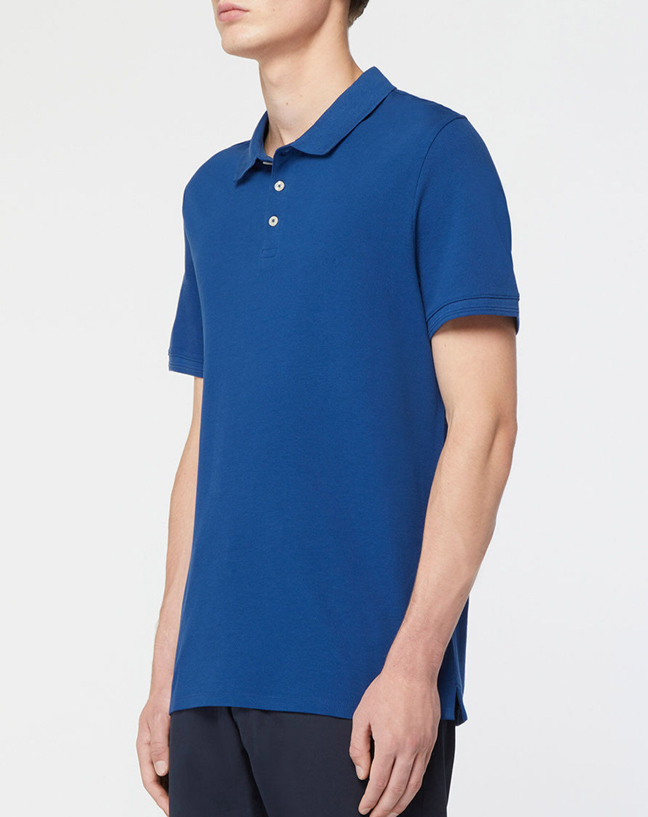 Galeries Lafayette Polo droit en Coton bio Soloc bleu nuit
