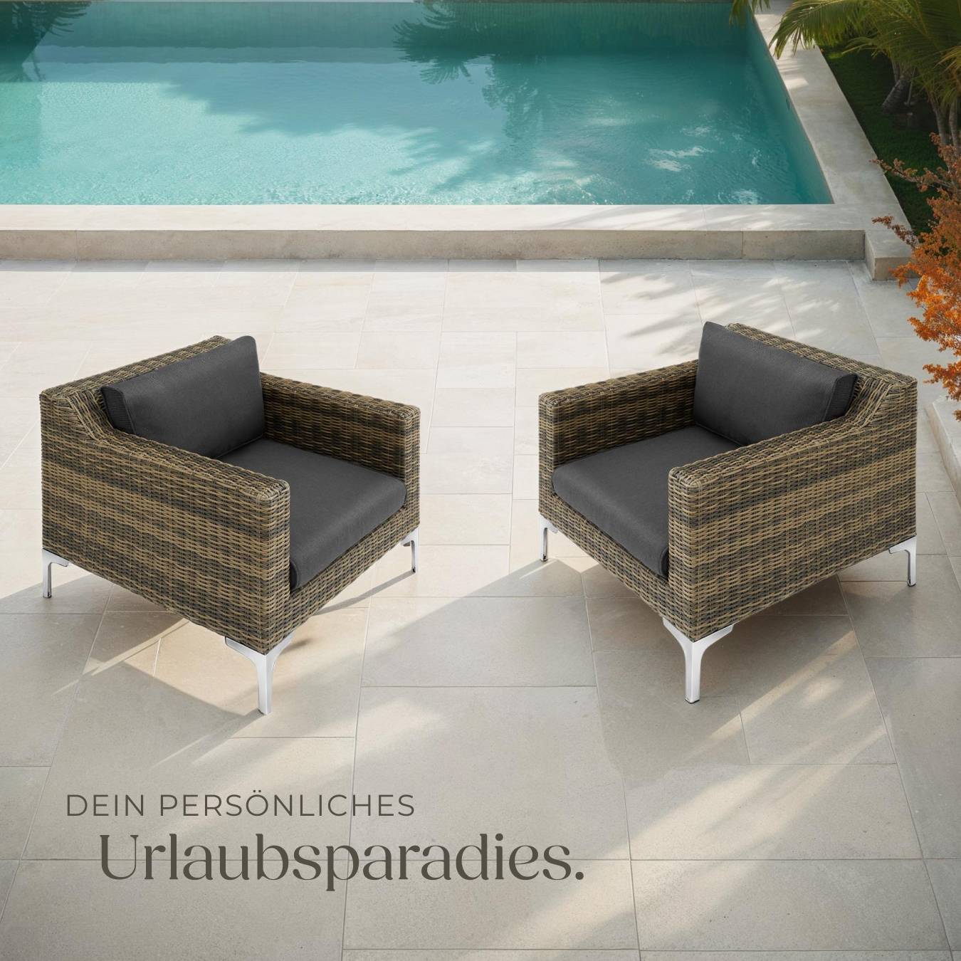 Modulares Rattanset Villanova Set 5 2-Sitzer