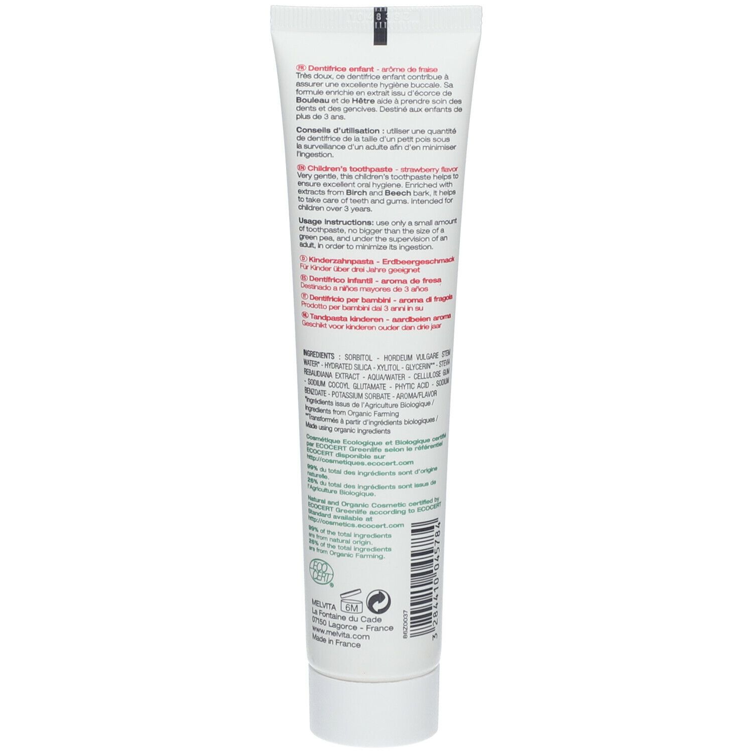 Melvita Dentifrice enfant