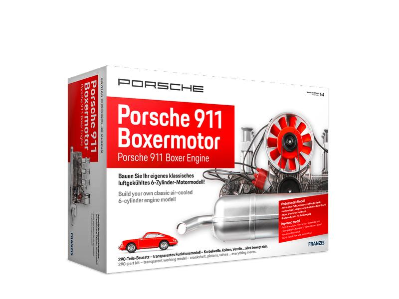 Franzis Bausatz Porsche 911 Boxermotor 1:4, Deutsch/Englisc Bauen Sie Ihr eigenes klassisches luftgekühltes 6-Zylinder-Motormodell