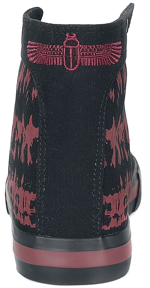 Baskets Noires/Rouges Batik | RED by EMP Baskets hautes