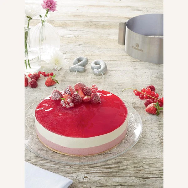 Cercle à gâteau extensible en inox 15,5 à 30 cm Mathon