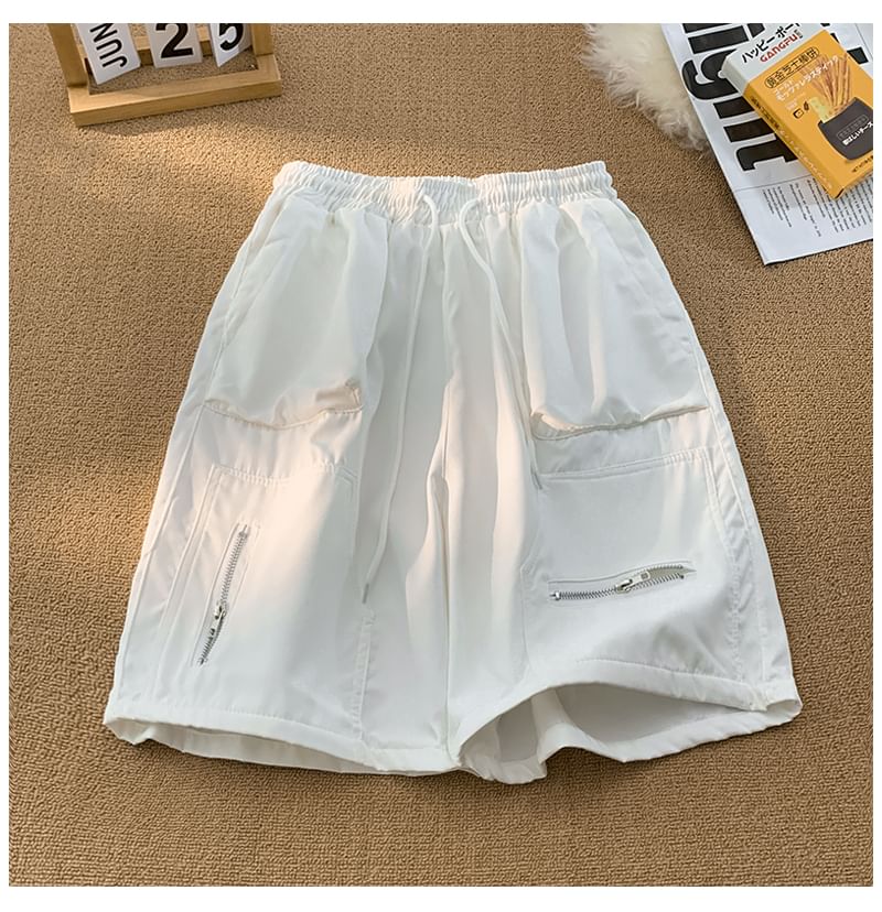 Diphon - Effen shorts met trekkoordtaille